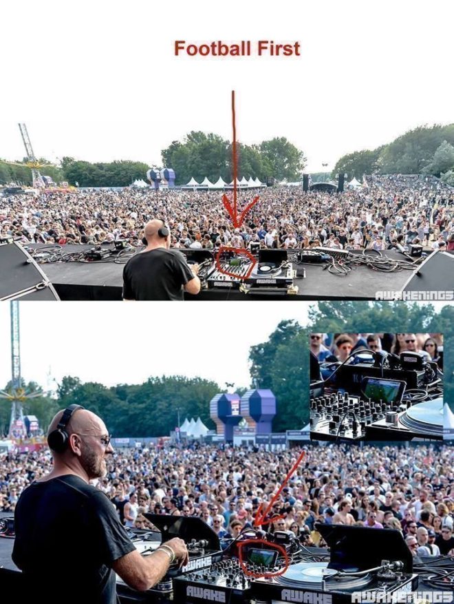 Sven Väth za vrijeme seta gledao Euro 2016. 1 Sven Väth ulovljen kako gleda nogometnu utakmicu!